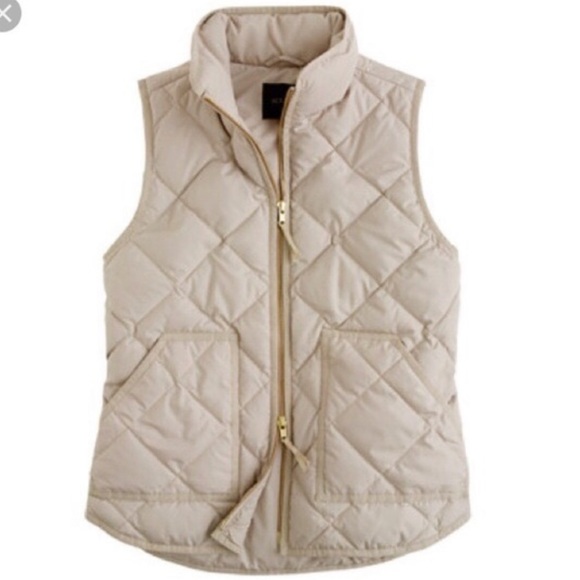 J. Crew Factory Jackets & Blazers - J. Crew Factory Cream Puffer Vest Down Blend Size S